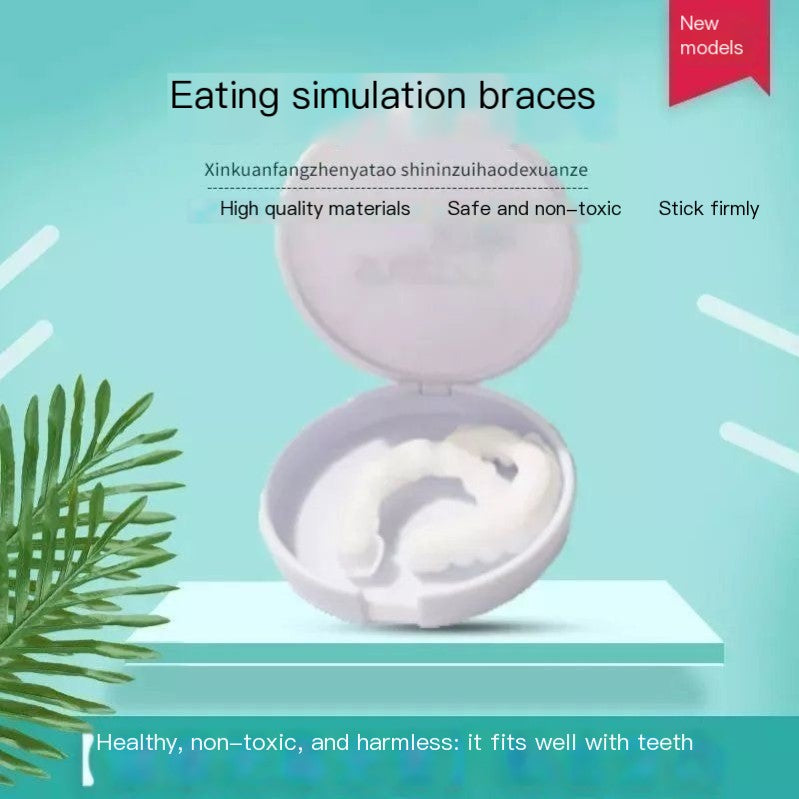 Cosmetic Silicone Instant Smile Veneers size comparison, 9cm diameter fit