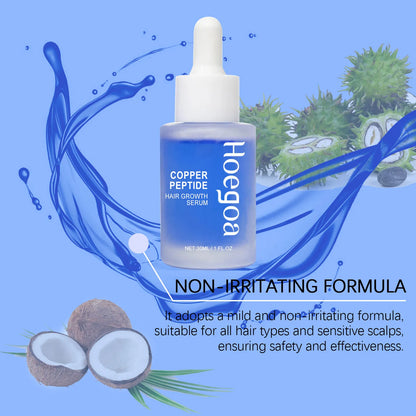 LunaWest Copper Peptide Hair Growth Serum bottle and box