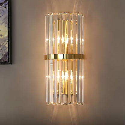 Luxury Faceted Crystal LED Wall Sconce Light
