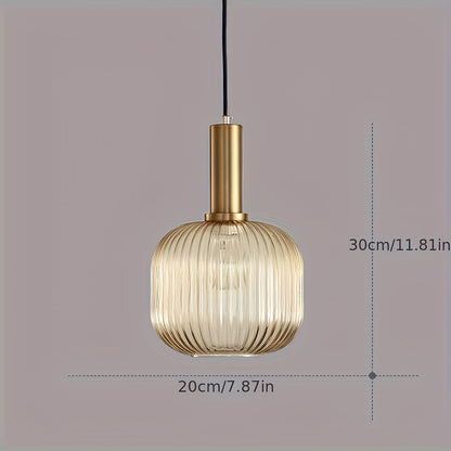 Modern Striped Glass Pendant Light