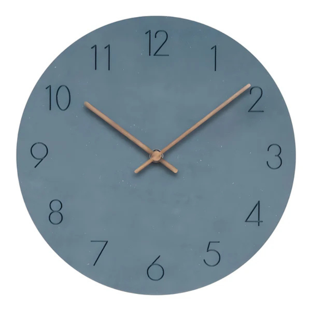 Nork Modern Round Silent Quartz Wall Clock