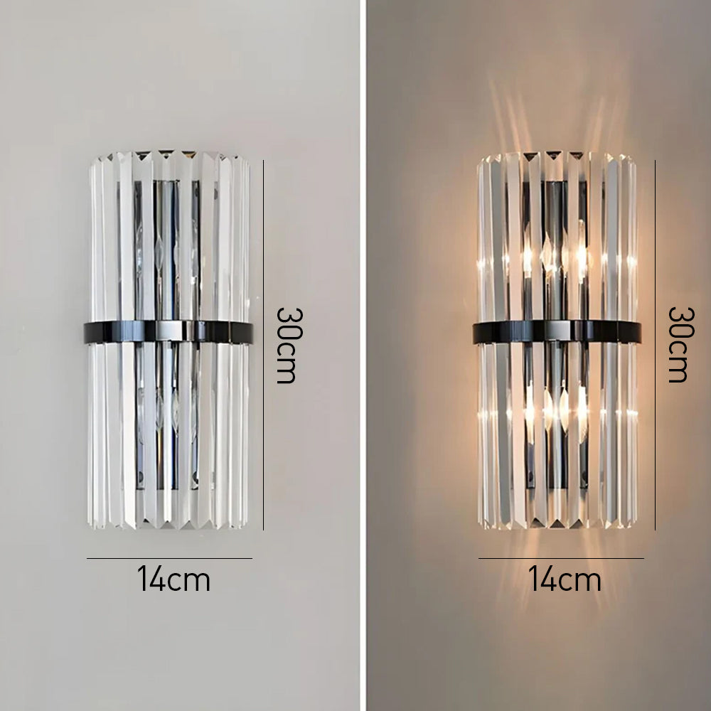 Luxury Faceted Crystal LED Wall Sconce Light