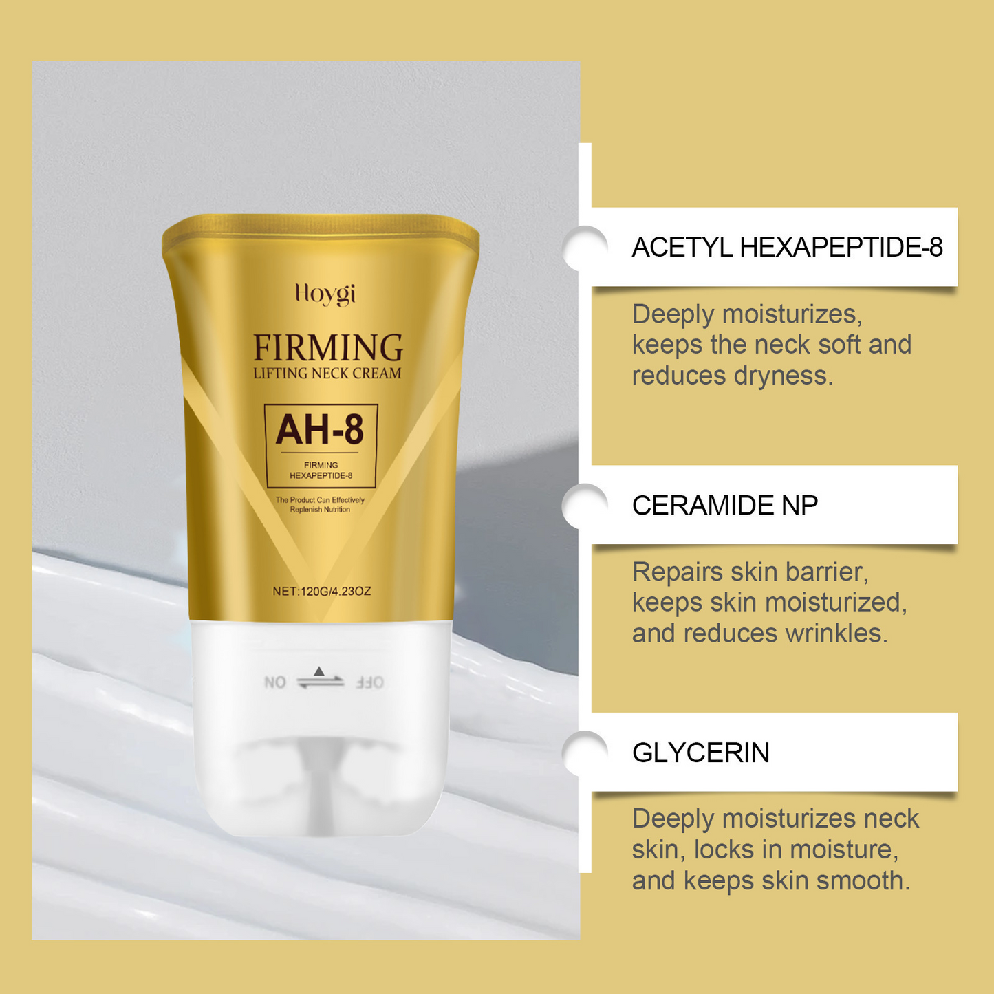 LunaWest Neck Firming Roller Cream roller applicator close-up