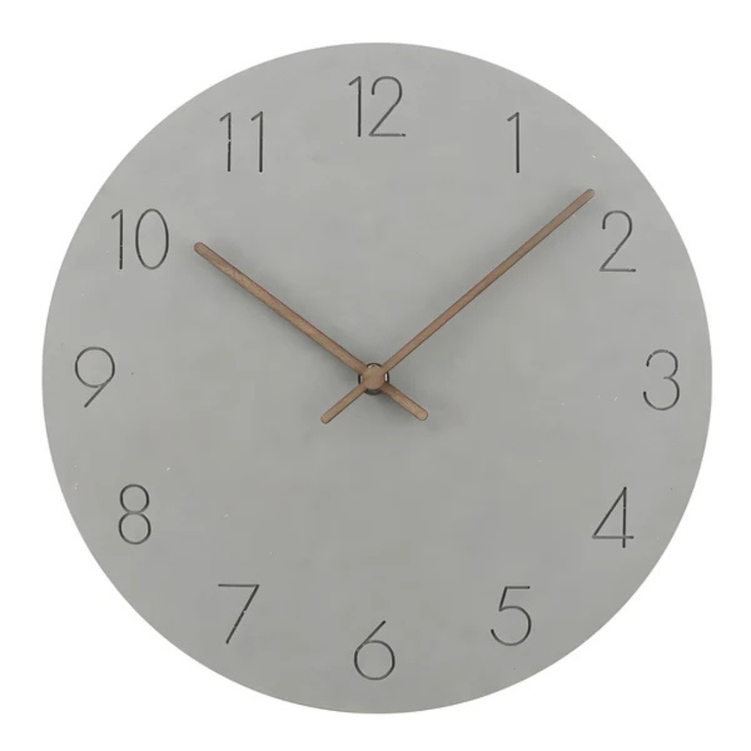 Nork Modern Round Silent Quartz Wall Clock