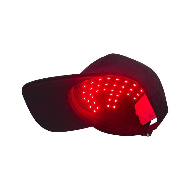 Close-up of LED Blue Light Hair Growth Cap's blue light therapy pad