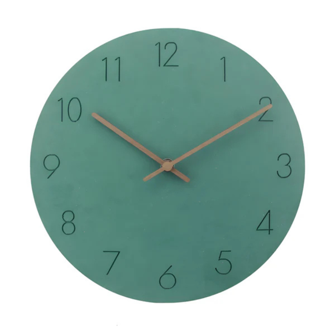 Nork Modern Round Silent Quartz Wall Clock