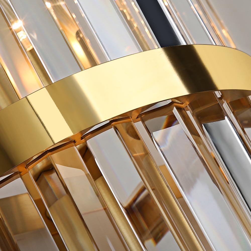 Luxury Faceted Crystal LED Wall Sconce Light