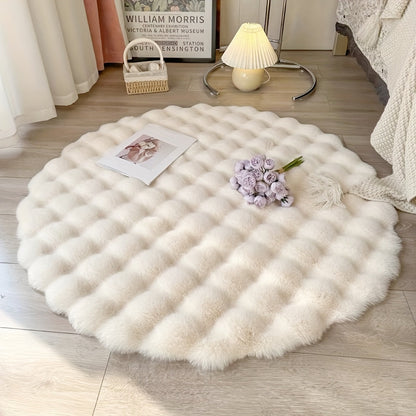 Cloud Comfort Plush Round Bubble Floor Rug