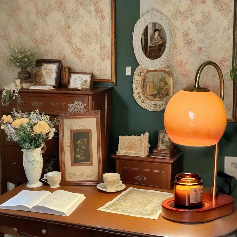 Dimmable Flameless Candle Warmer Table Lamp