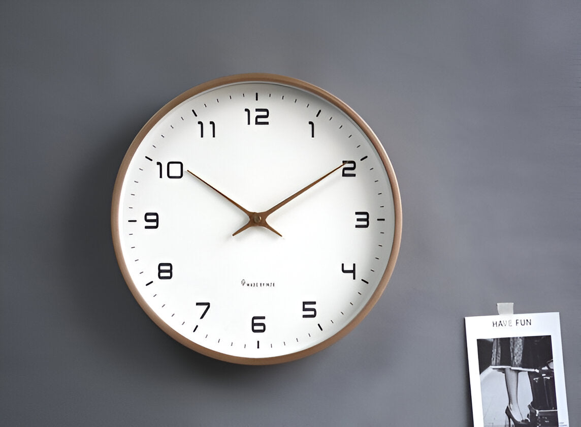 Nordic Minimalist Wooden Wall Clock