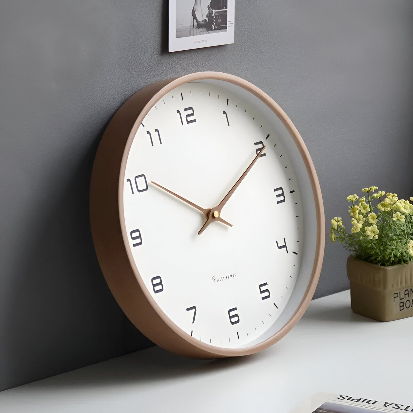 Nordic Minimalist Wooden Wall Clock