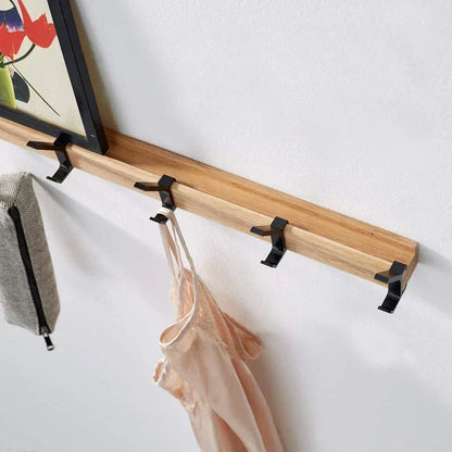 Nordic Wall-Mounted Wooden Coat & Hat Rack