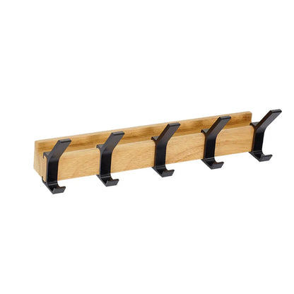 Nordic Wall-Mounted Wooden Coat & Hat Rack