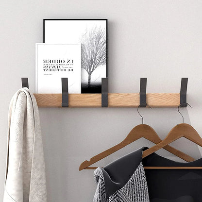 Nordic Wall-Mounted Wooden Coat & Hat Rack