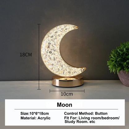 Stellora 3D Laser-Engraved Crystal Night Light