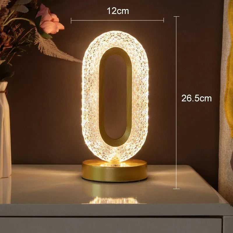 Stellora 3D Laser-Engraved Crystal Night Light