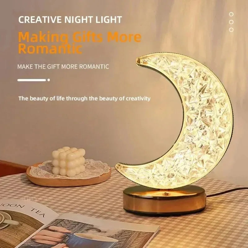 Stellora 3D Laser-Engraved Crystal Night Light