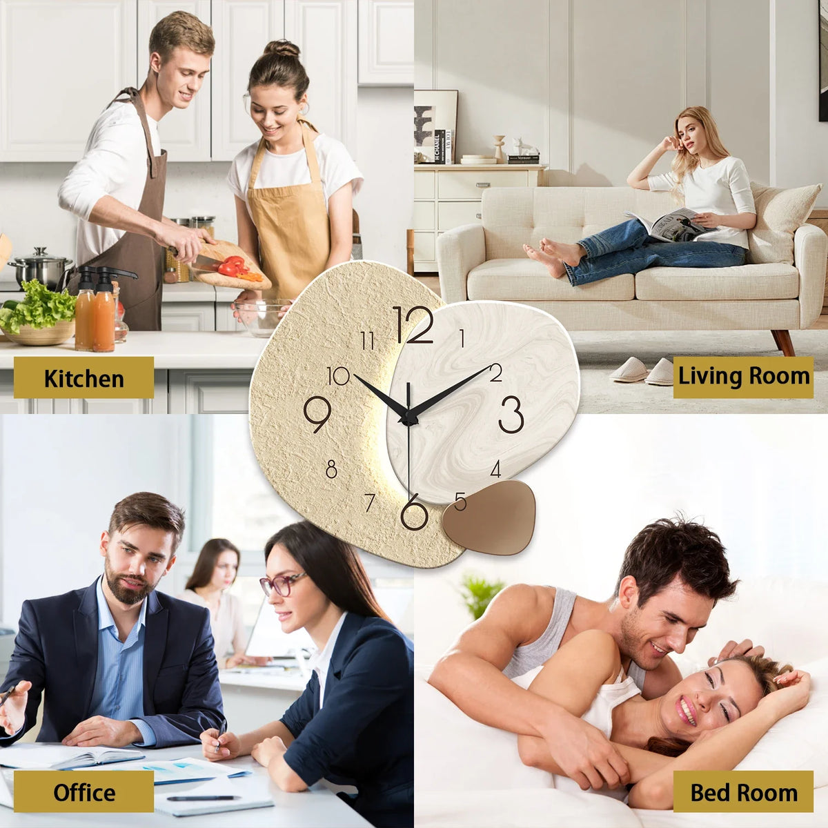 TempoStone Minimalist Silent Wall Clock