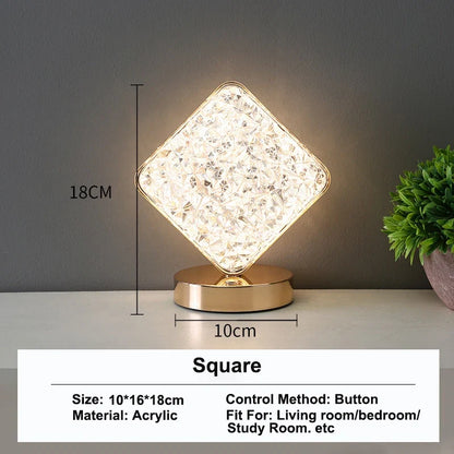 Stellora 3D Laser-Engraved Crystal Night Light