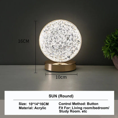 Stellora 3D Laser-Engraved Crystal Night Light