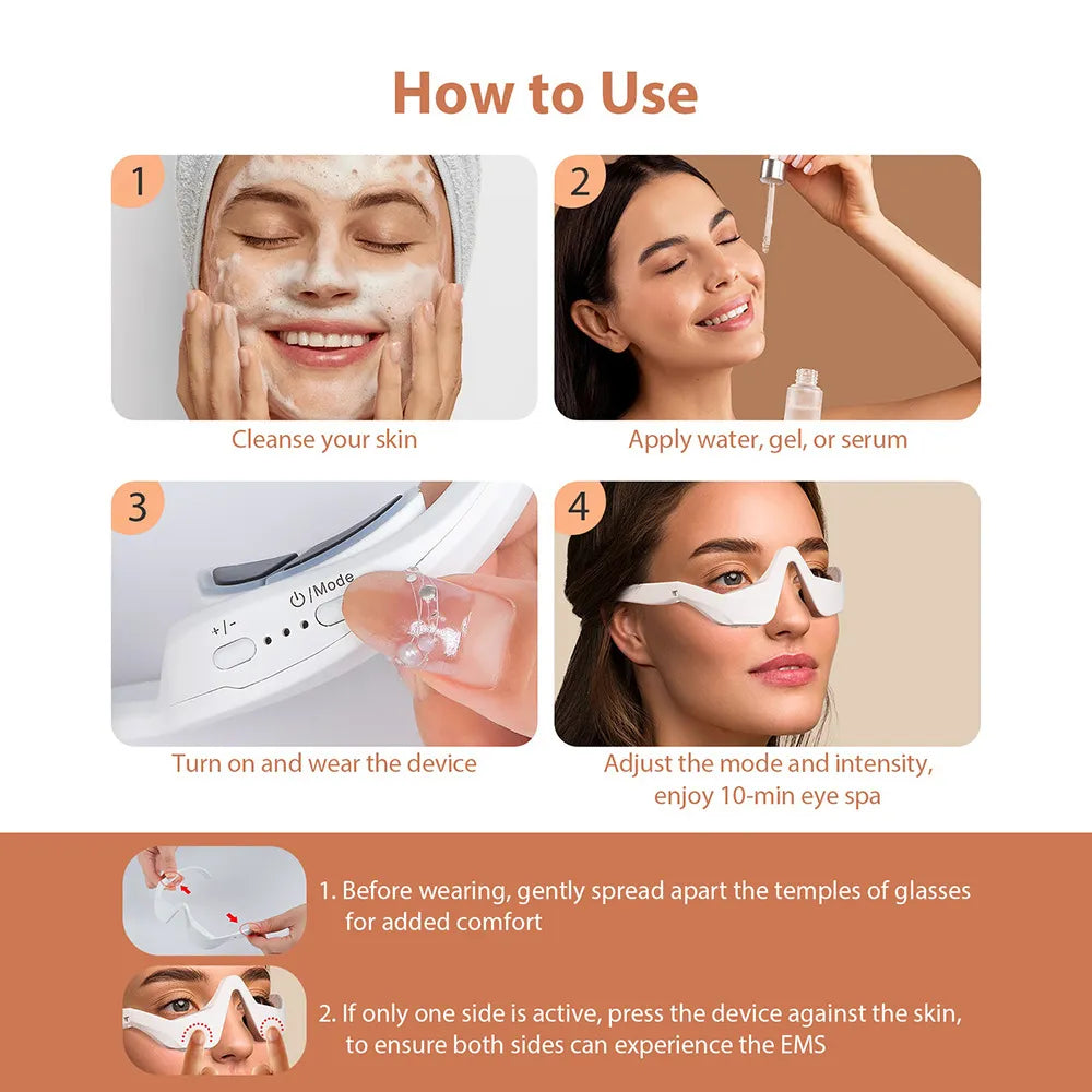 LunaWest Microcurrent Eye Beautification Device charging port detail