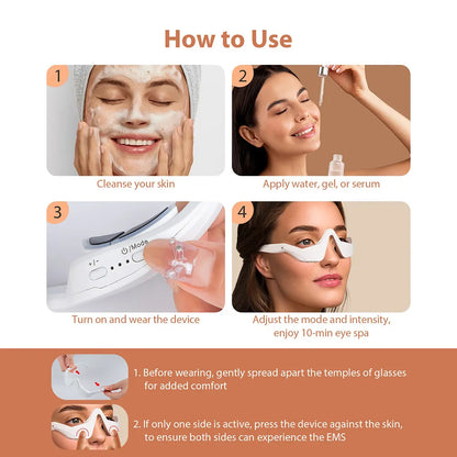 LunaWest Microcurrent Eye Beautification Device charging port detail