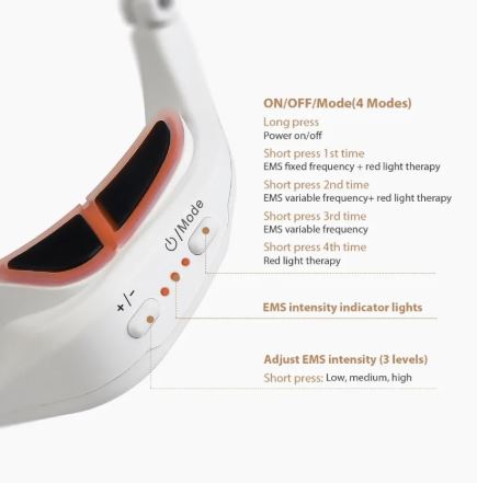 LunaWest Microcurrent Eye Beautification Device white finish detail