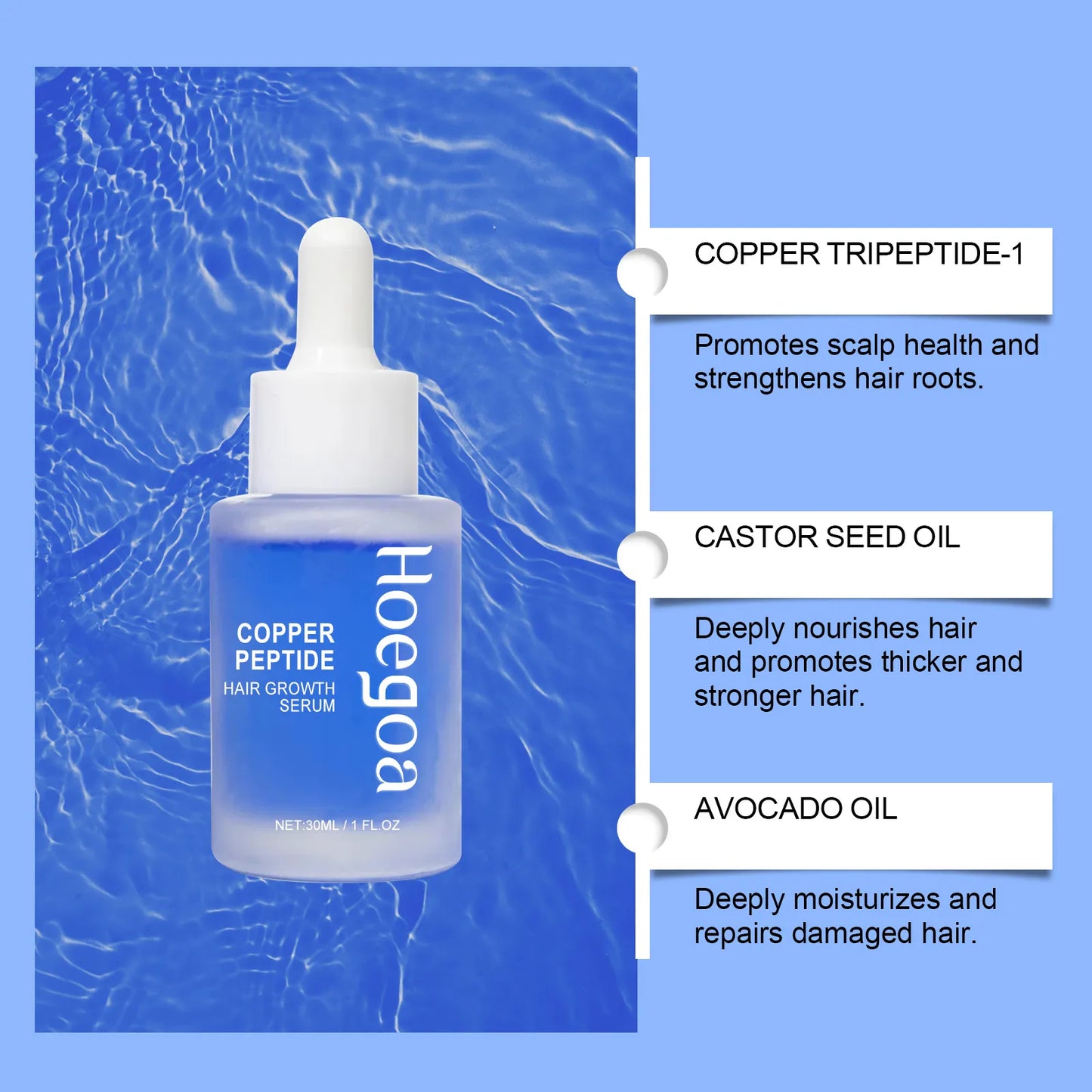 LunaWest Copper Peptide Hair Growth Serum 1, 2 & 3-pack options