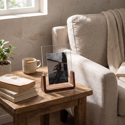 U-Shaped Acrylic Wood Photo Frame lifestyle
