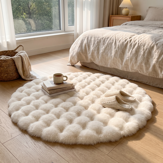 Cloud Comfort Round Bubble Rug lifestyle