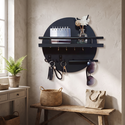 Round Wooden Key Holder lifestyle