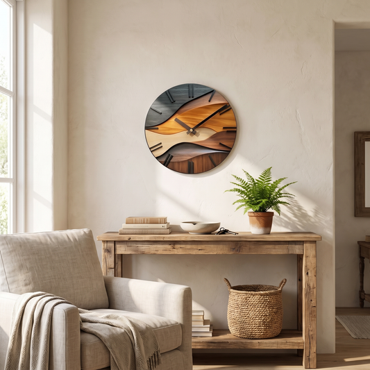 Artistic Round Wall Clock lifestyle