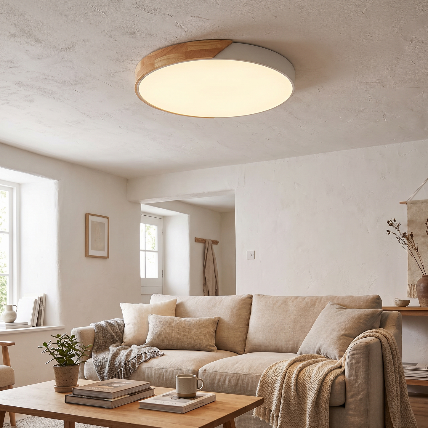 LED Ceiling Light Nordic Wooden lifestyle