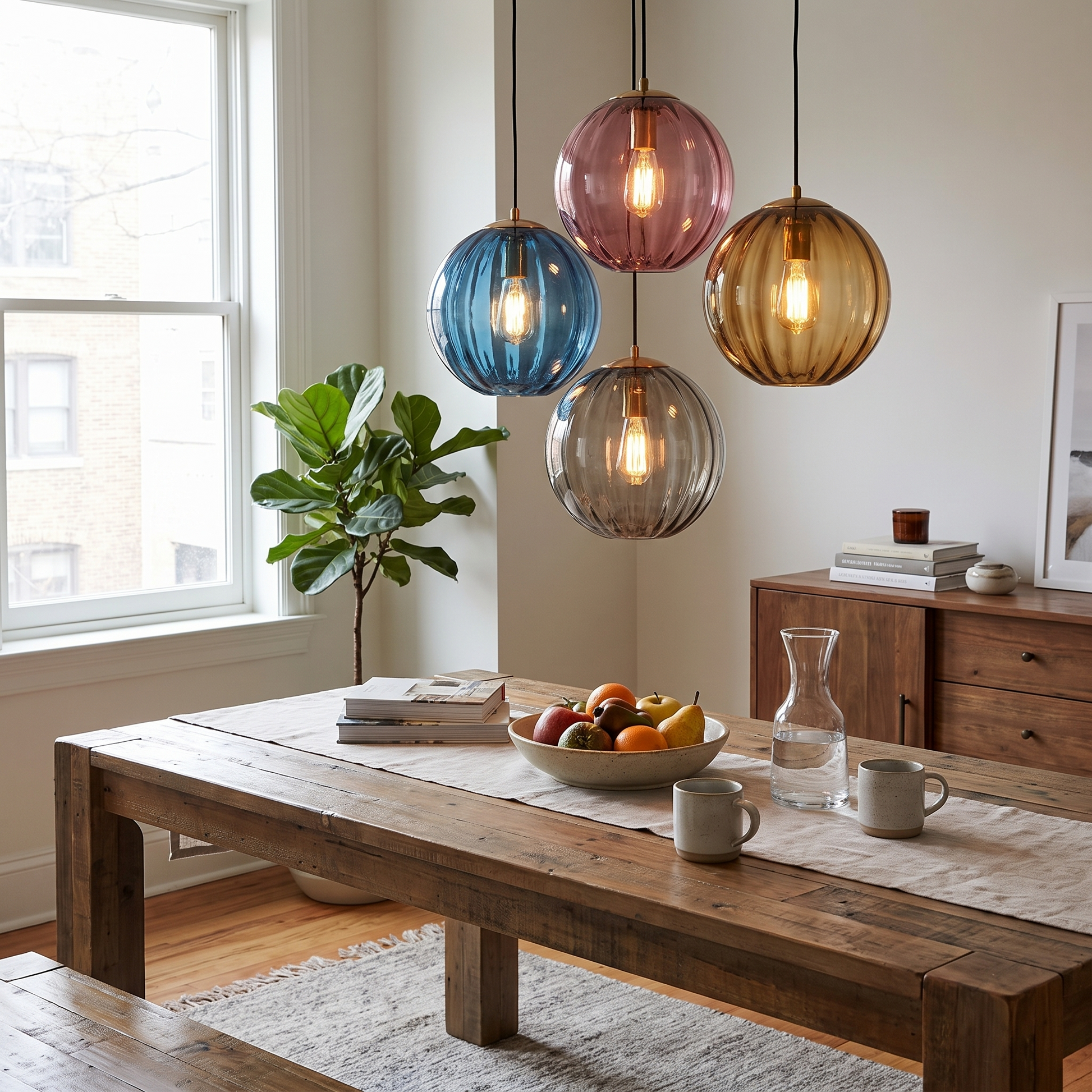 Modern Glass Ball Pendant Light lifestyle