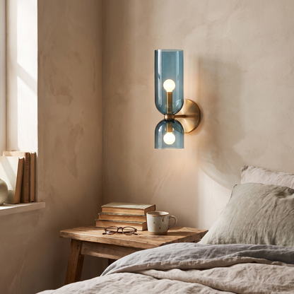 Nordic Glass Wall Lamp Smoked Tube lifestyle