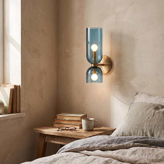 Nordic Glass Wall Lamp Smoked Tube lifestyle