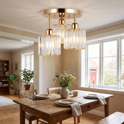 Gold Luxury Crystal Ceiling Light lifestyle