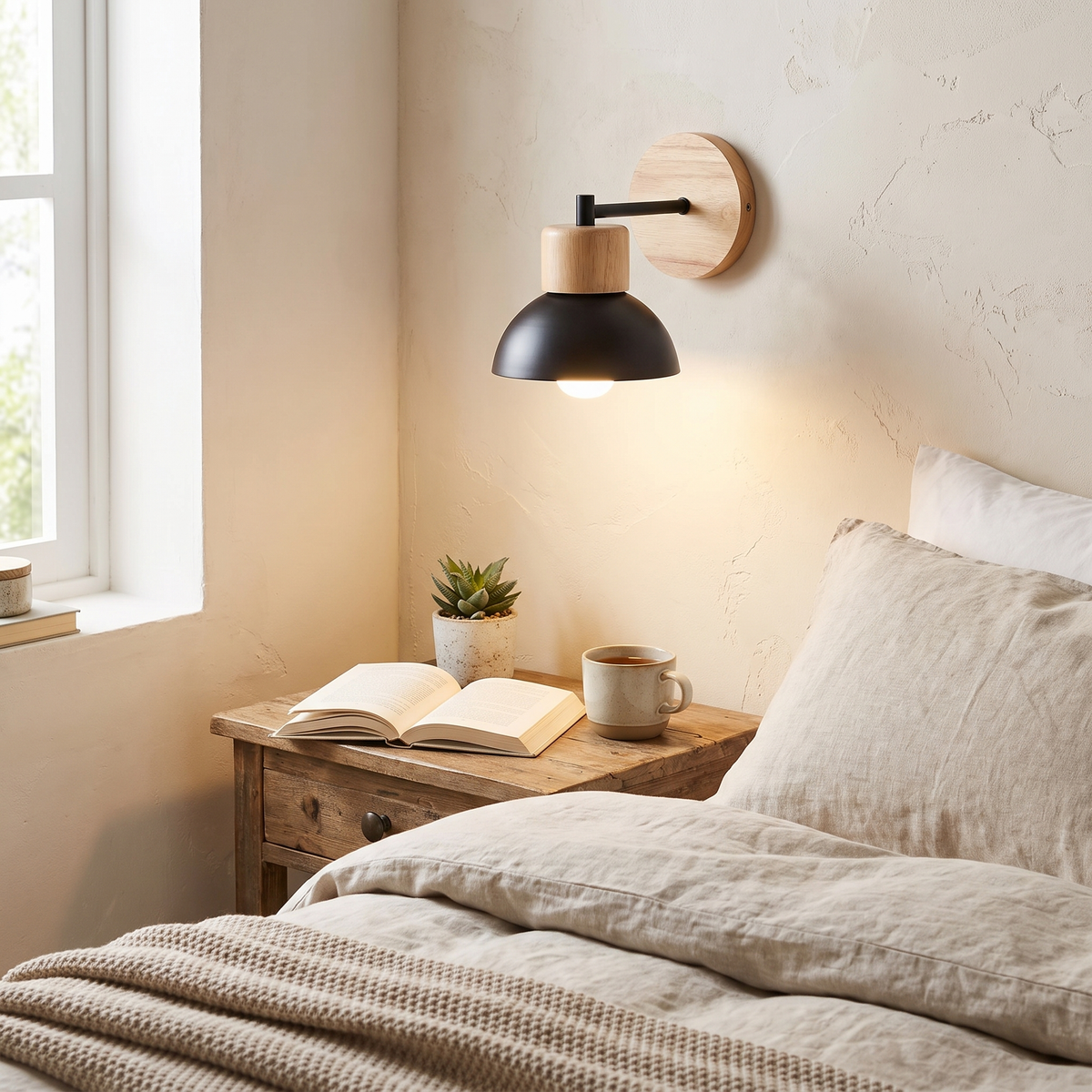 Wood and Metal Wall Lamp lifestyle