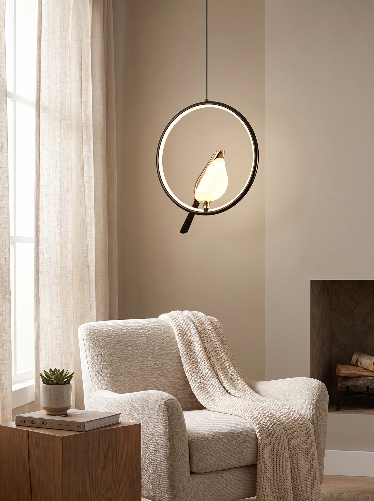 Magpie Pendant Light - Poetic Avian Illumination