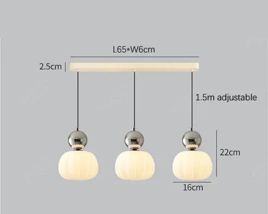 Nordic Ribbed Pumpkin Glass Pendant Light